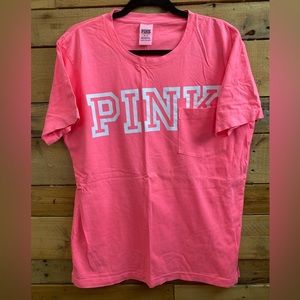 Victoria Secret VS Pink Neon Pink Tee NWOT Medium